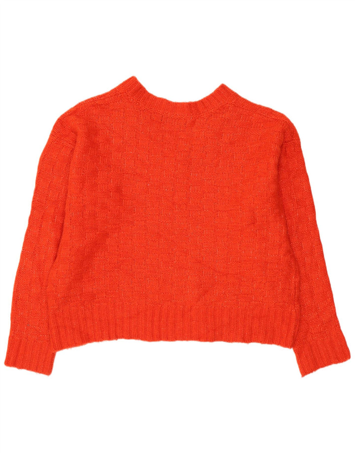 Suéter feminino Marks & Spencer grande com decote em V Reino Unido 14 médio vermelho