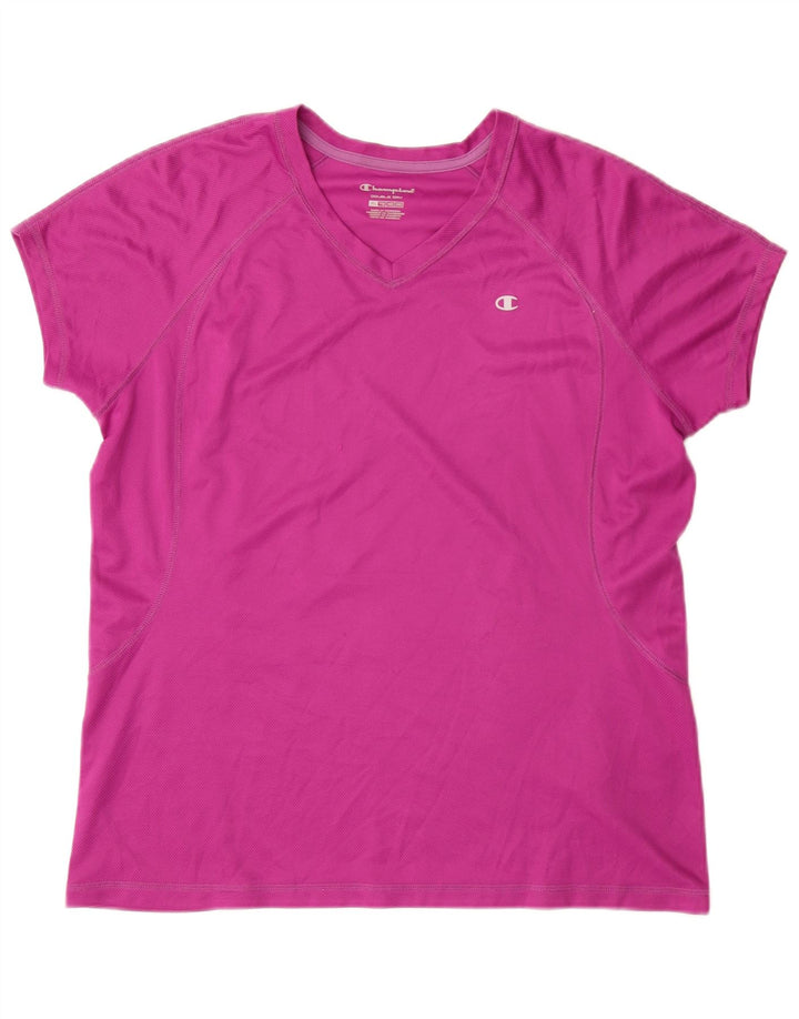 Camiseta feminina Champion UK 18 XL poliéster rosa