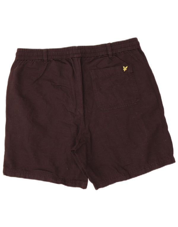 Lyle & Scott Mens Chino Shorts XL W36 Algodão Preto