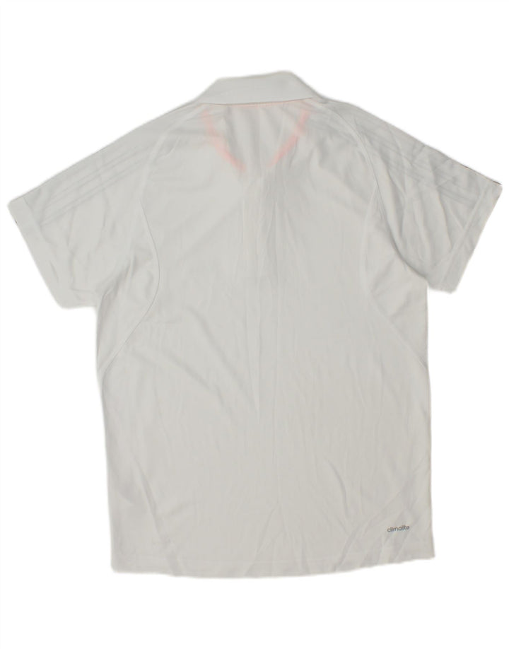 Camisa Polo Adidas Masculina Climalite Pequena Branca