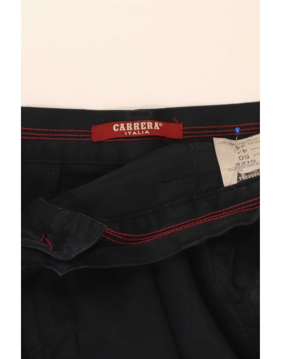 Calça Carrera Masculina Straight Cargo W34 L33 Azul Marinho Algodão