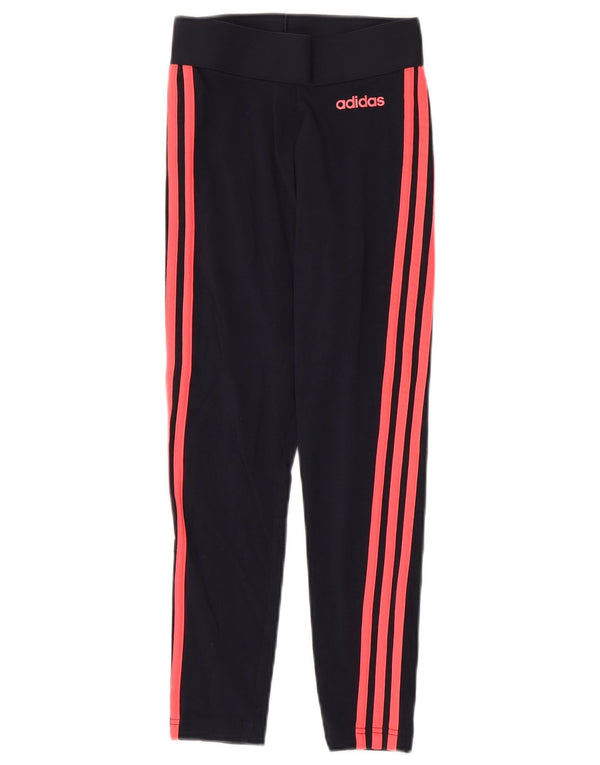 Leggings Adidas Mulher UK 4/6 XS Azul Marinho Algodão