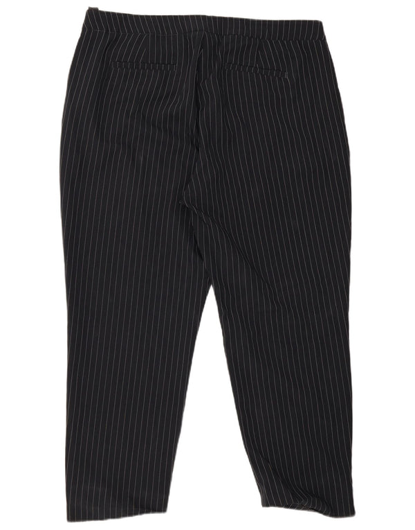 Calça Chino Feminina Marks & Spencer Reino Unido 20 2XL W38 L27 Azul Marinho Listrado