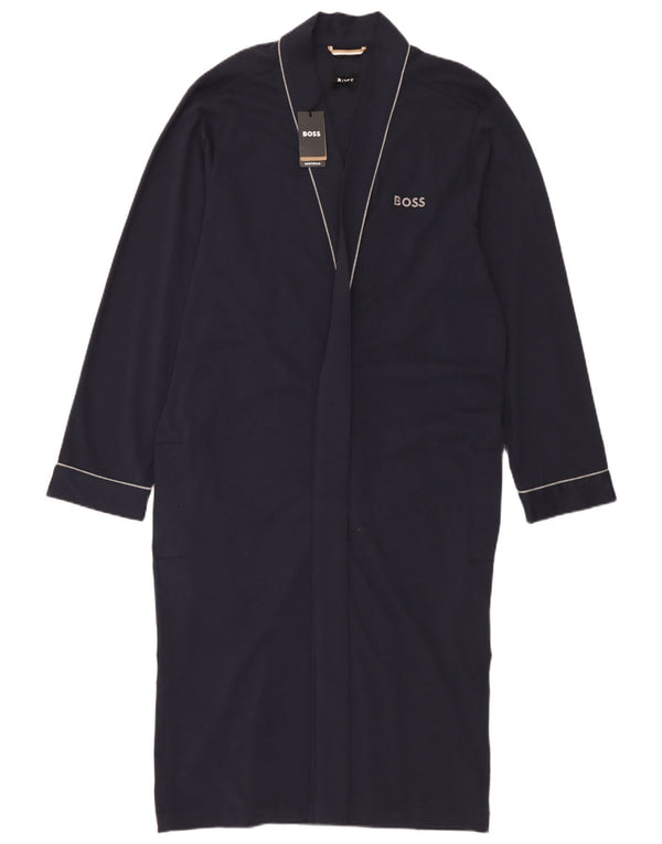 Vestido jumper feminino Hugo Boss manga comprida grande tamanho Reino Unido 10 pequeno azul marinho