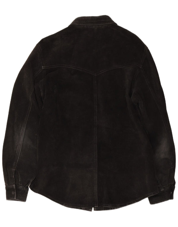 Camisa masculina de camurça Flying Wear XL couro preto