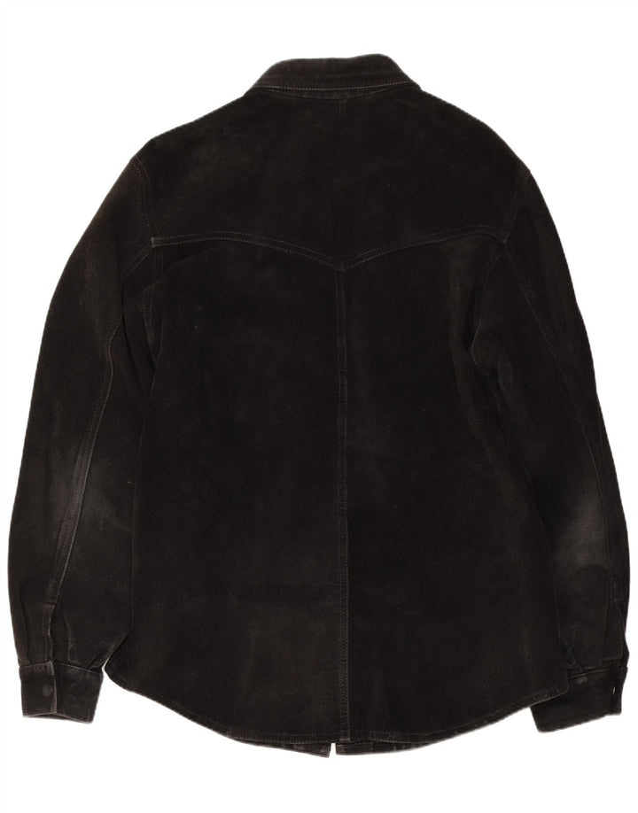 Camisa masculina de camurça Flying Wear XL couro preto