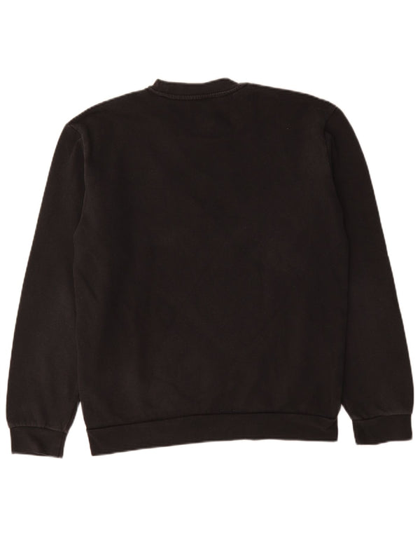 Adidas Mens Moletom Jumper Pequeno Algodão Preto