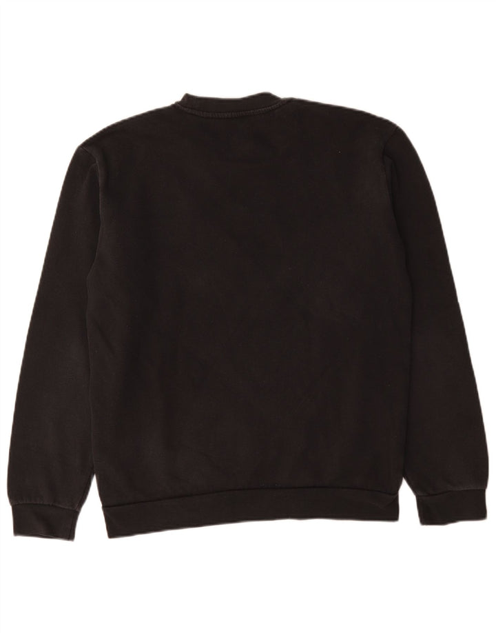 Adidas Mens Moletom Jumper Pequeno Algodão Preto