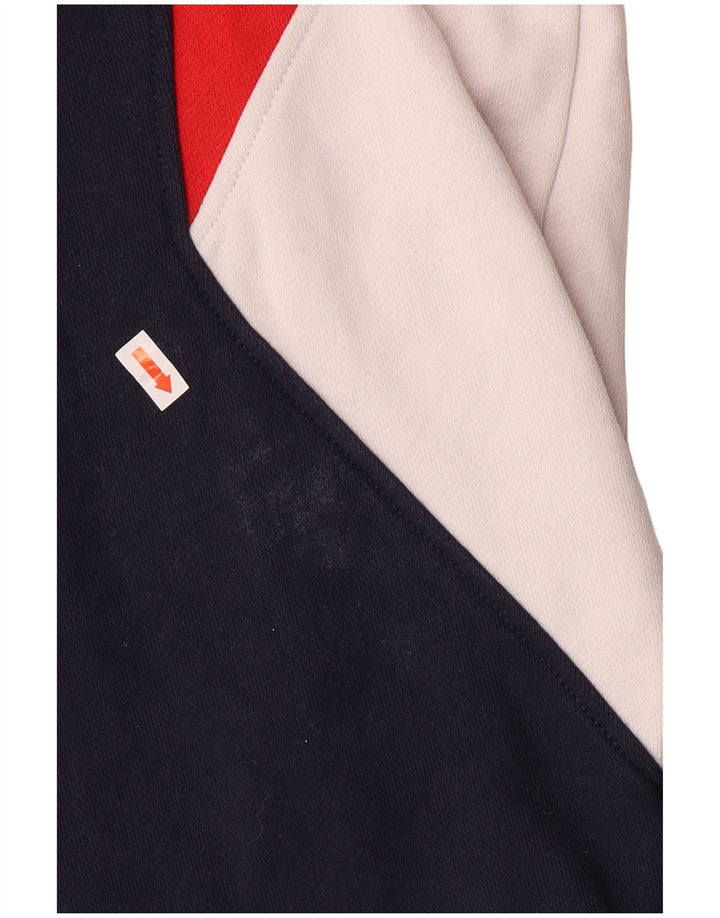 TOMMY HILFIGER moletom gráfico masculino jumper médio azul marinho colorblock