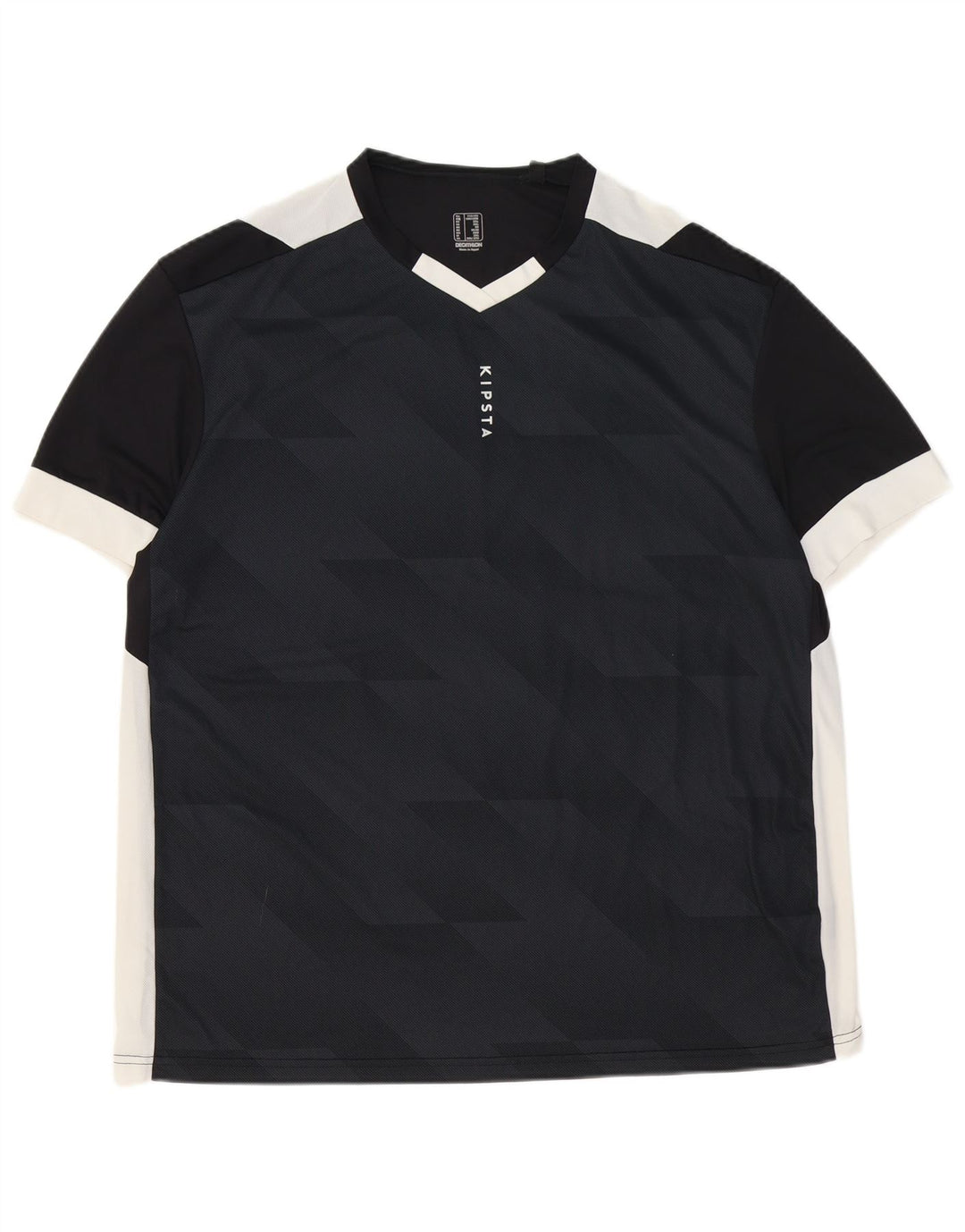 Camiseta gráfica masculina Decathlon Top 2XL preto colorblock