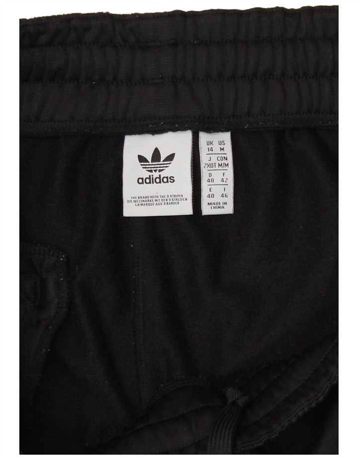 Adidas Womens Tracksuit Calças Joggers UK 14 Médio Preto Poliéster