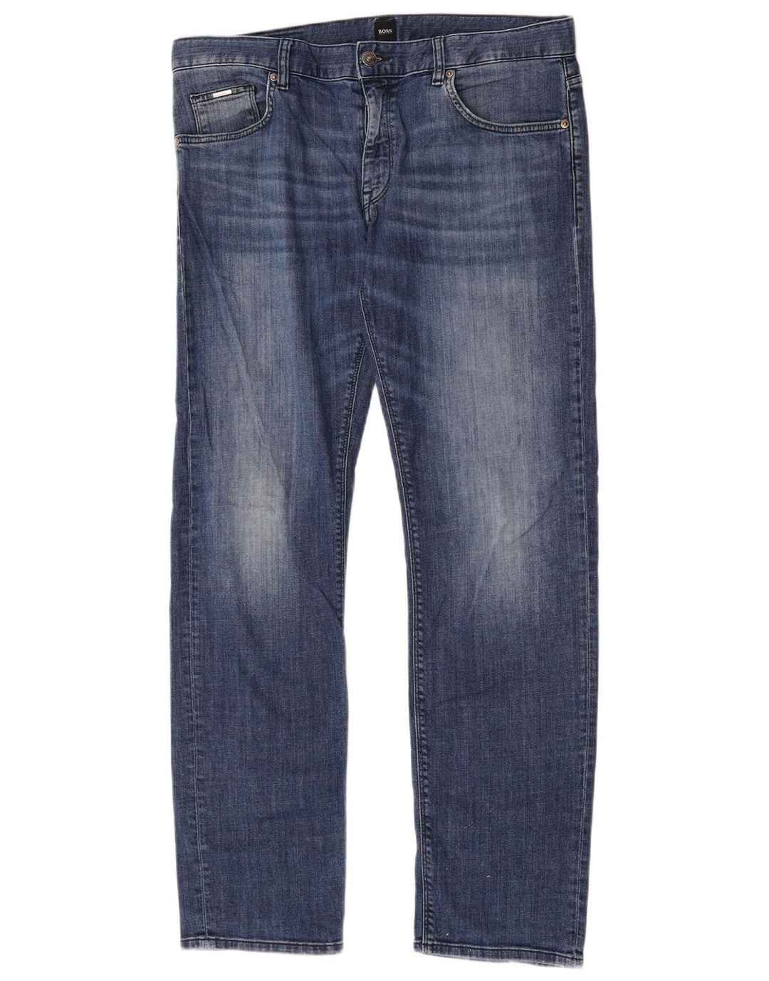 Hugo Boss Masculino Stretch Slim Jeans W34 L32 Azul Algodão