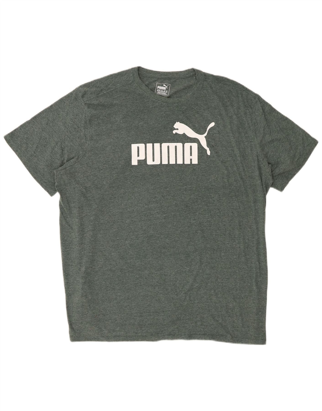 Camiseta gráfica masculina PUMA Top 3XL verde manchado