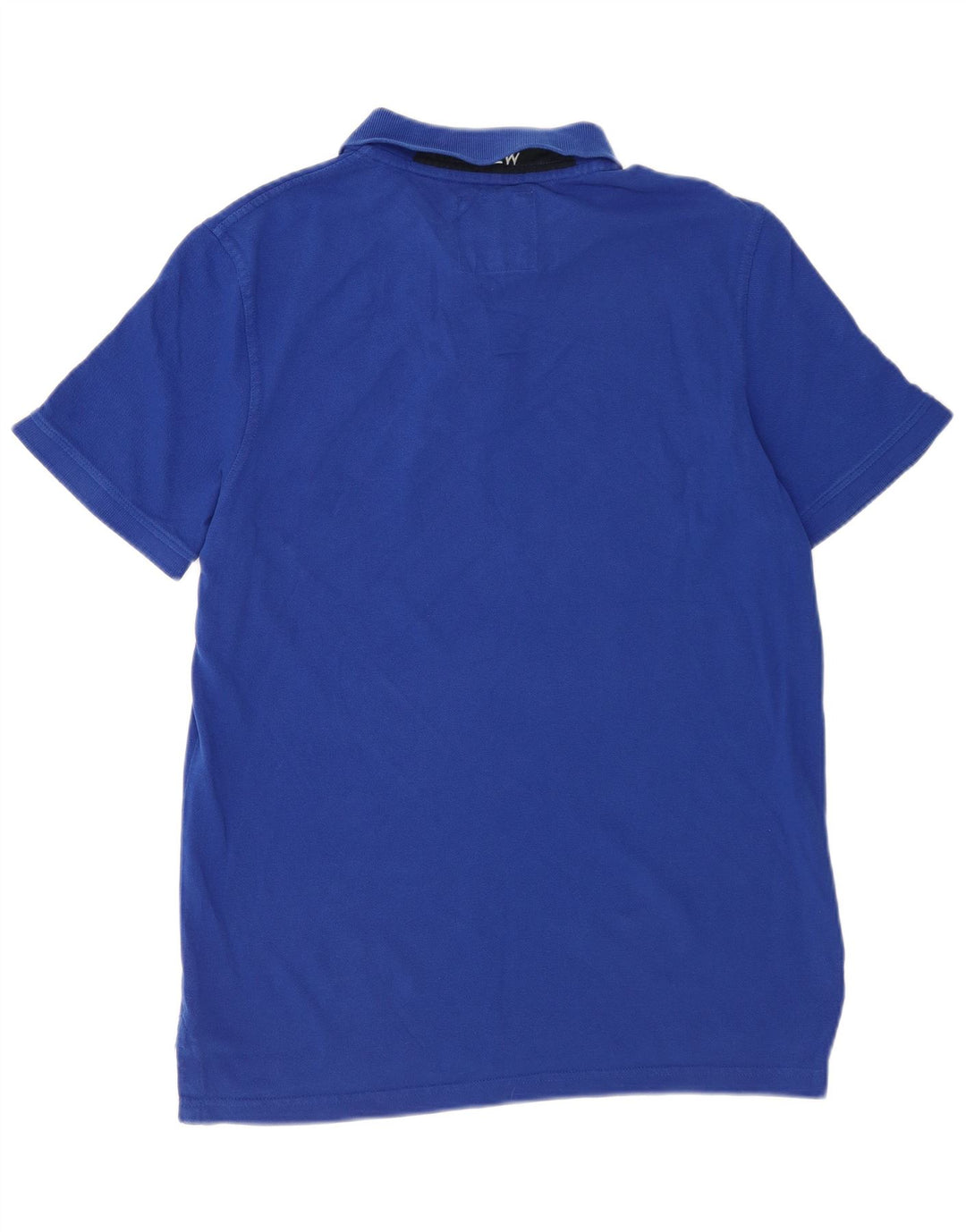 Camisa polo masculina Crew Clothing grande algodão azul