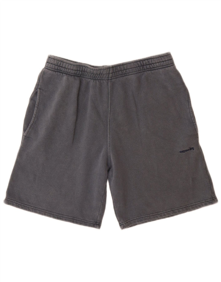 Shorts esportivos masculinos Superdry pequeno algodão azul