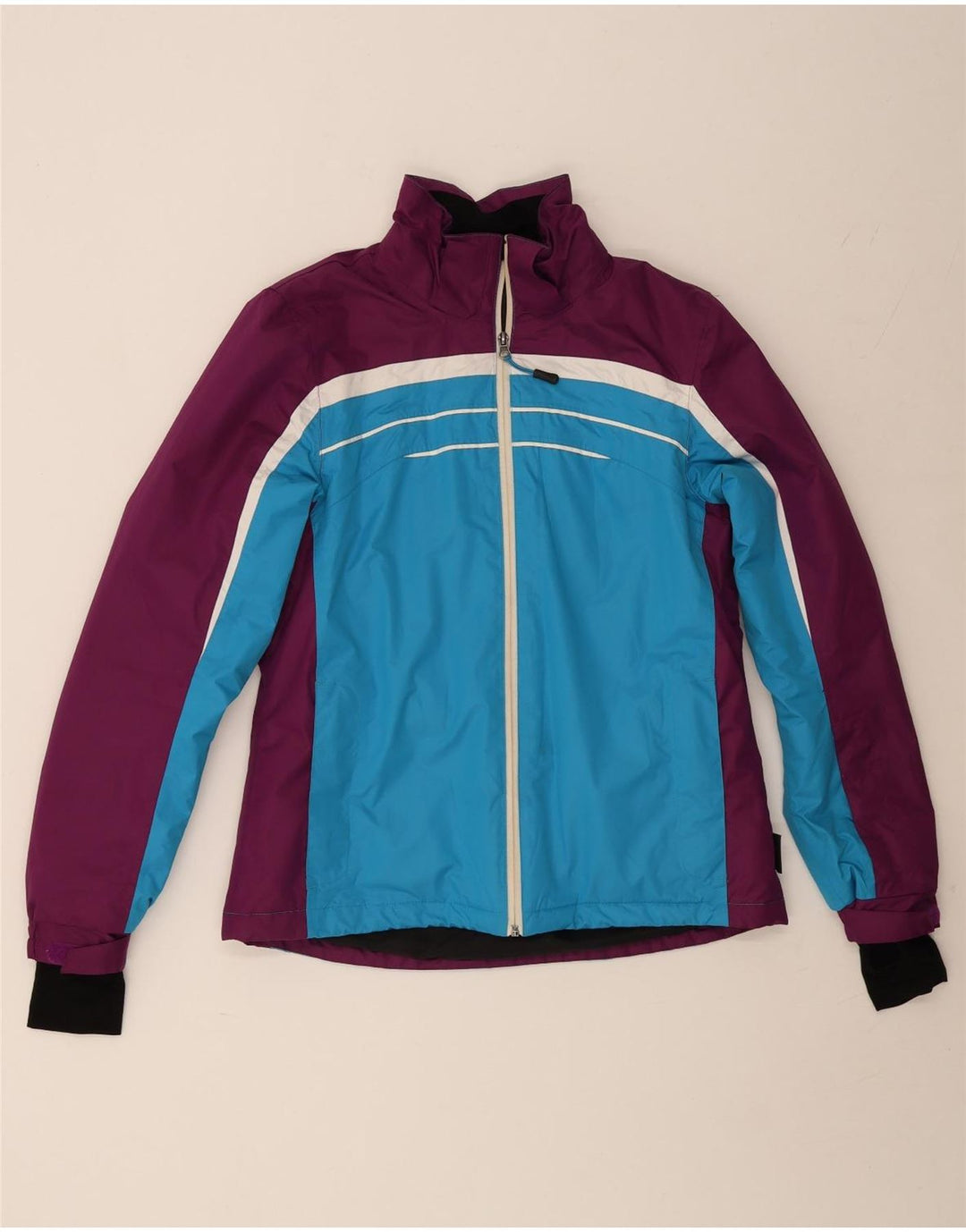 Jaqueta de esqui feminina Crivit UK 16 grande poliéster colorblock roxo