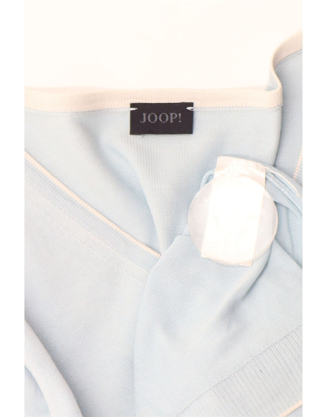 Suéter feminino JOOP com decote em V EU 38 algodão azul médio