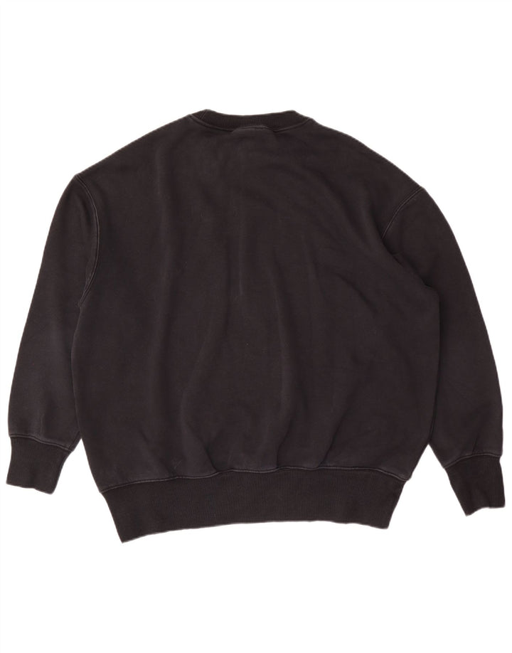 Nike masculino solto ajuste moletom jumper pequeno algodão preto