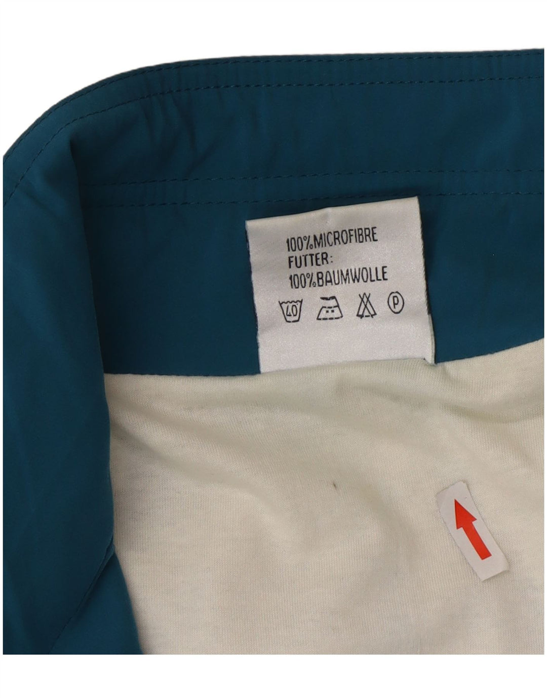 Jaqueta superior de agasalho masculino vintage, microfibras grandes e azuis em bloco colorido