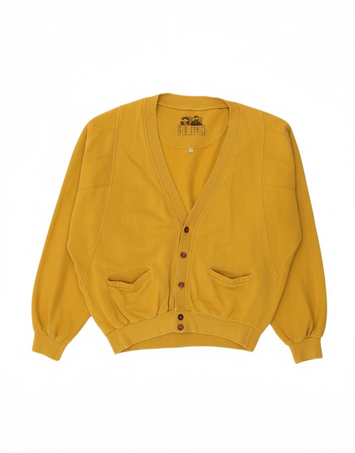 Suéter cardigã masculino GIN TONIC XL algodão amarelo