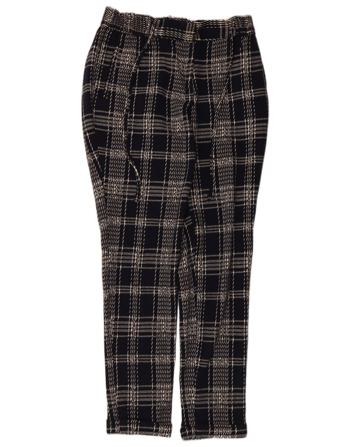 Calça Chino Feminina Massimo Dutti EU 40 Médio W30 L27 Preto Xadrez