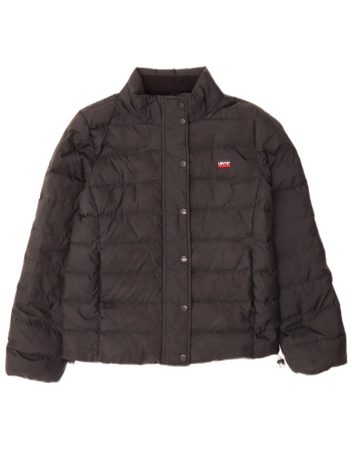 Jaqueta acolchoada feminina Levi's Loose Fit UK 6 XS poliéster preto