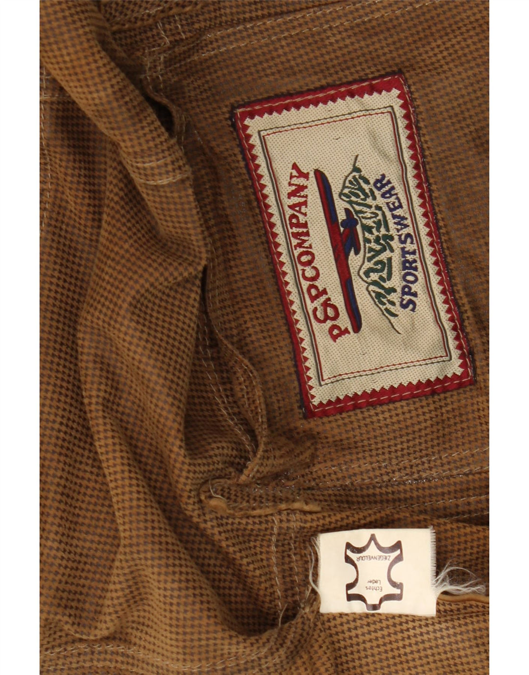Jaqueta blazer masculina VINTAGE de camurça com 2 botões Reino Unido 42 XL couro marrom