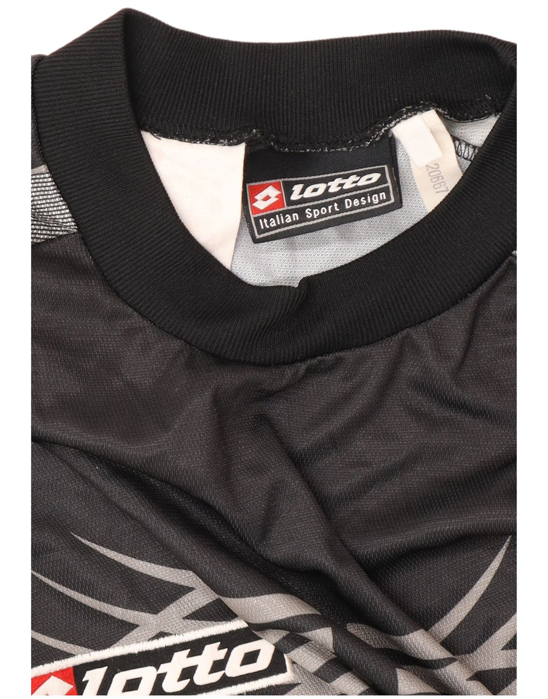 LOTTO Mens Juventus 2001-2002 Home Graphic Jersey Top Grande Preto Esportivo