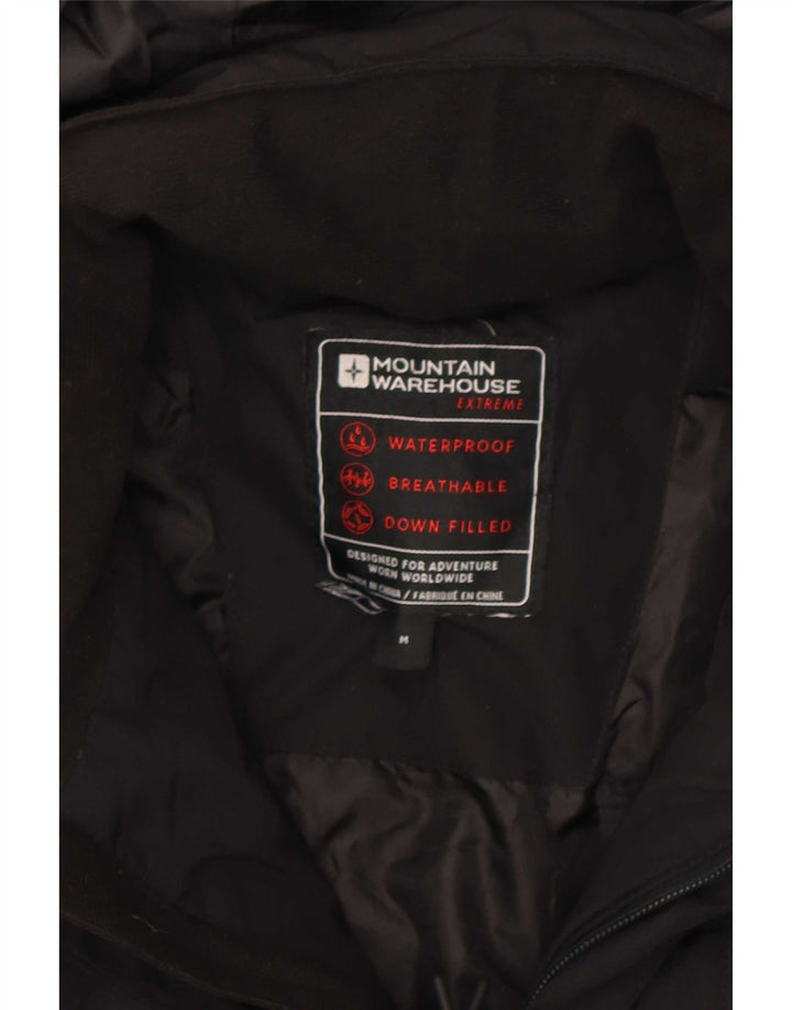 Casaco acolchoado com capuz masculino Mountain Warehouse poliéster preto médio UK 38