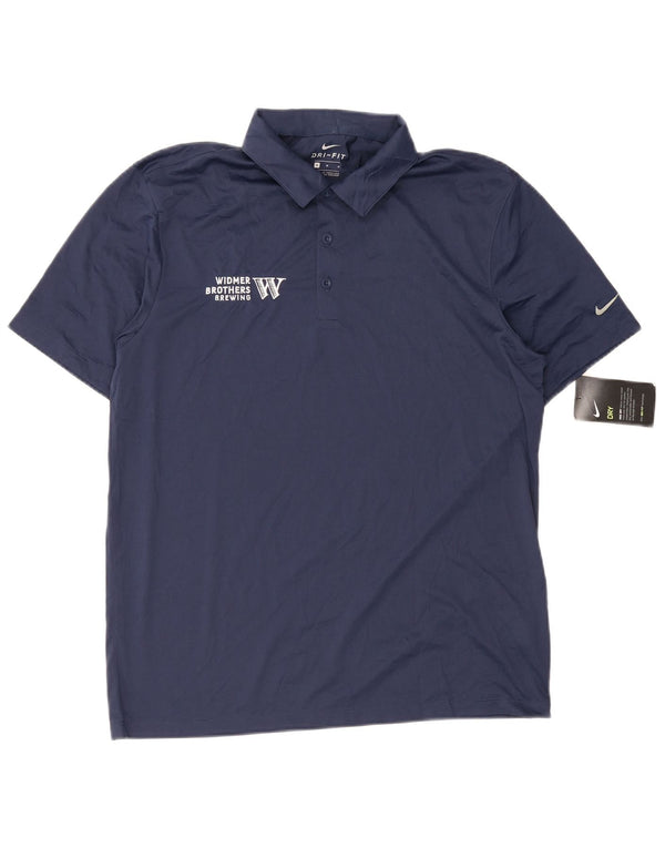 Camisa polo masculina Nike Dri Fit média azul marinho poliéster