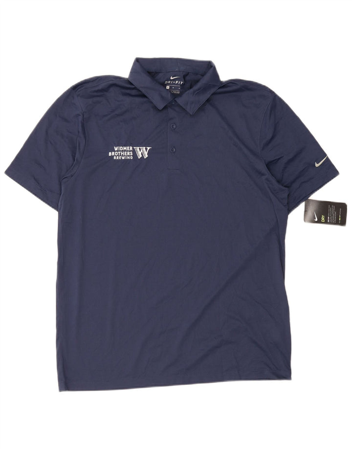Camisa polo masculina Nike Dri Fit média azul marinho poliéster