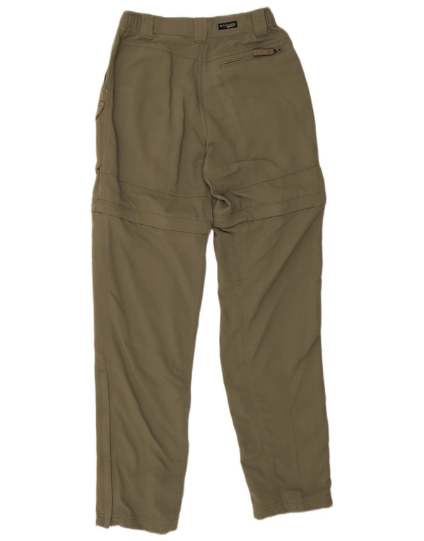 Calça cargo feminina reta Columbia XS W24 L30 cáqui nylon