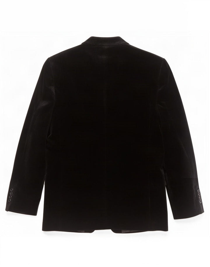Jaqueta blazer masculina de veludo com 2 botões Zara EU 50 algodão preto médio
