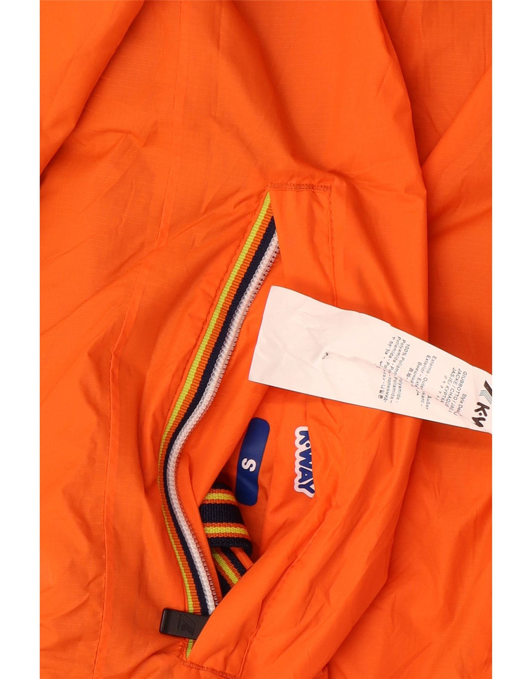 Jaqueta masculina reversível com capuz K-WAY UK 36 poliamida cinza pequena