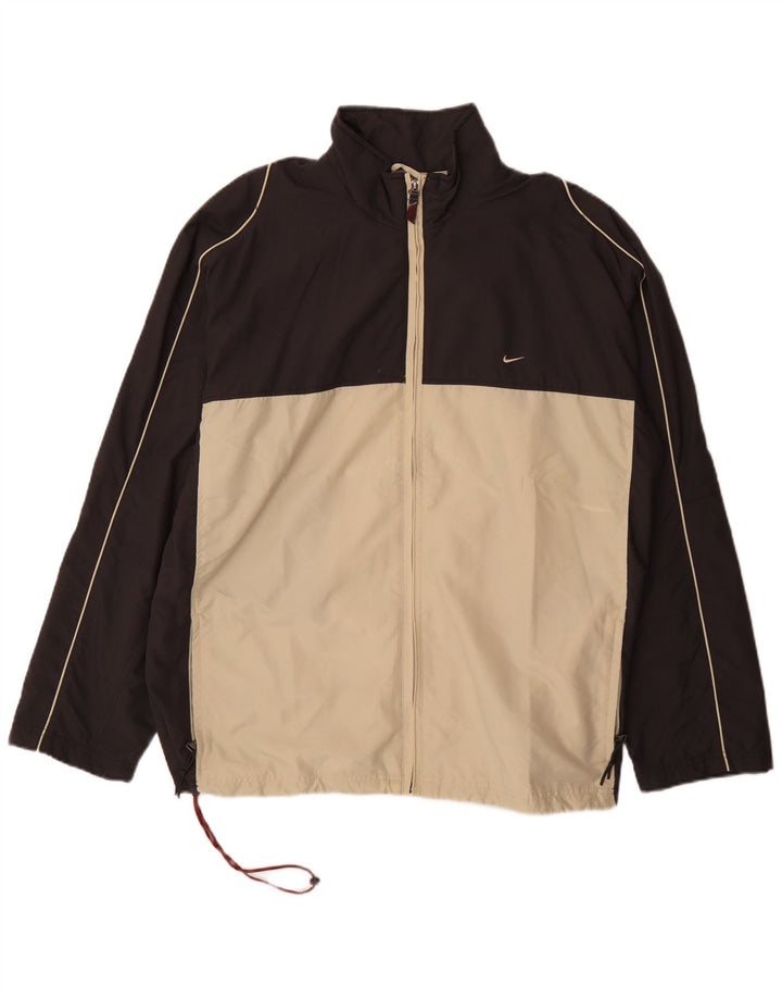 Nike Mens Treino Top Jacket XL Preto Colorblock Poliéster Esportes