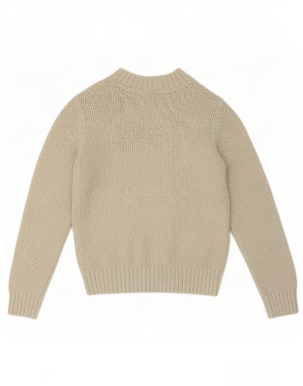 Suéter feminino Marks & Spencer com gola canoa Reino Unido 10 pequeno off white