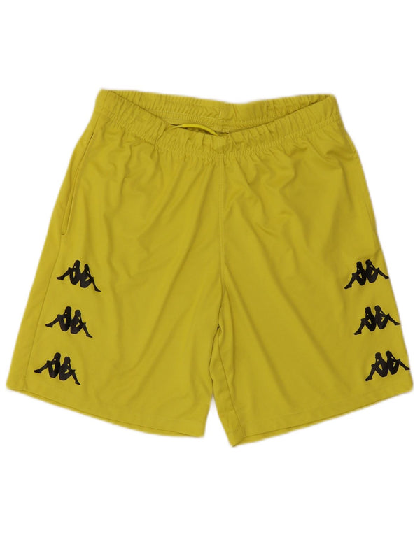 Kappa Mens Graphic Sport Shorts Grande Poliéster Amarelo