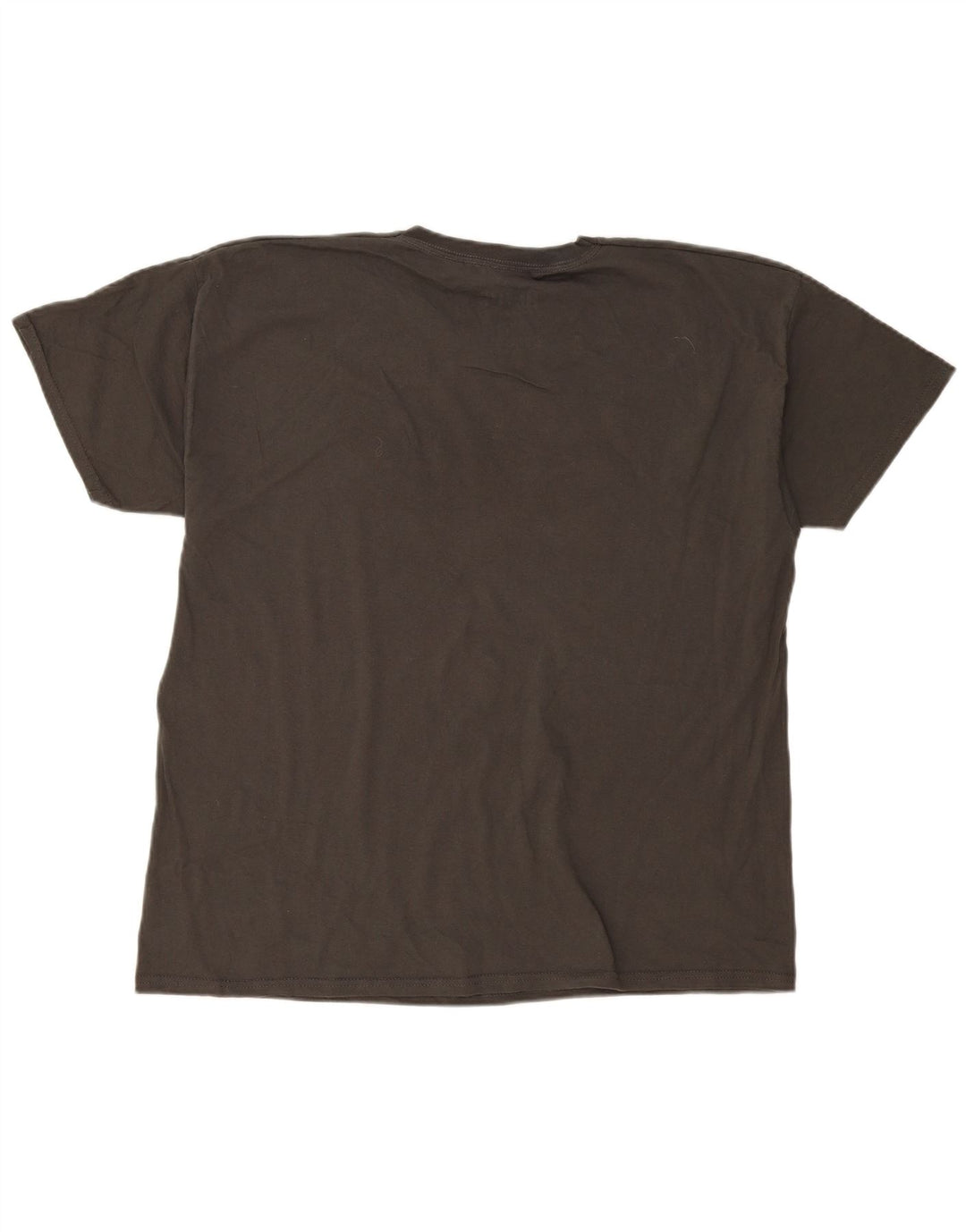 Camiseta gráfica masculina AC/DC com faixa grande de algodão cinza