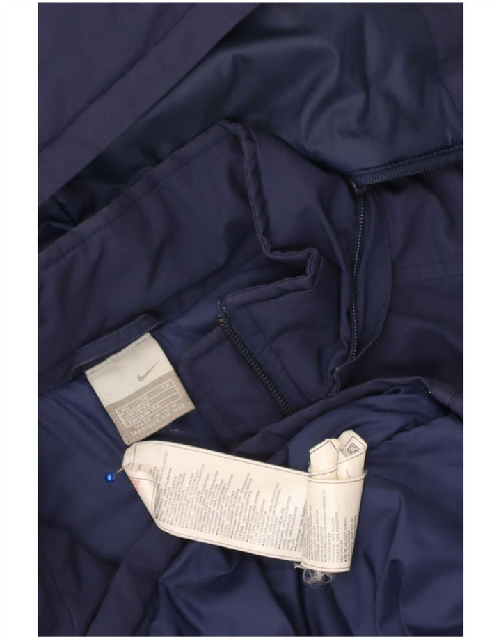 Jaqueta corta-vento com capuz Nike Boys 13-14 anos XL azul marinho poliéster