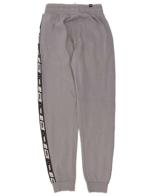 Calça de treino masculina Puma Graphic Joggers XS cinza colorblock algodão