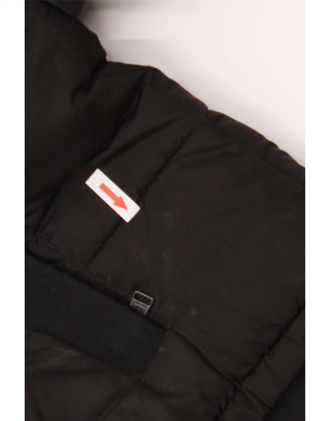Dkny Casaco feminino acolchoado com capuz grande Reino Unido 14 Poliéster preto médio