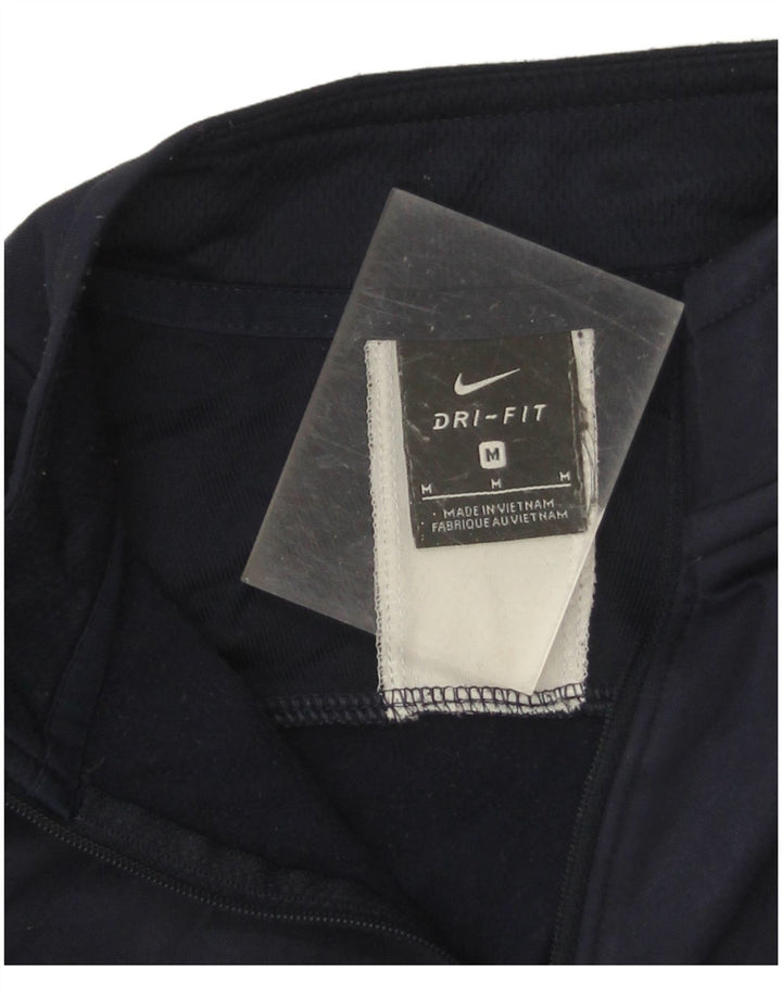 Nike Mens Dri Fit Pullover Treino Top Médio Azul Marinho Colourblock