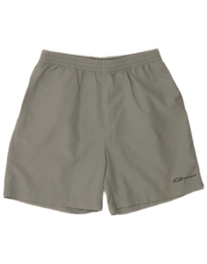 Shorts esportivos masculinos REEBOK poliéster cinza médio