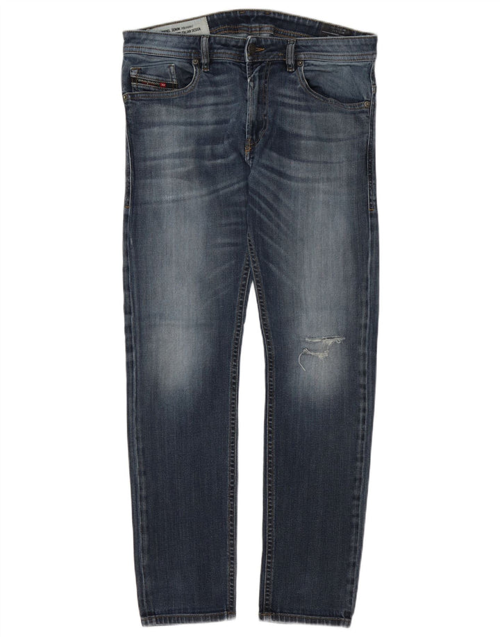 Jeans masculino diesel desgastado slim W32 L32 algodão azul