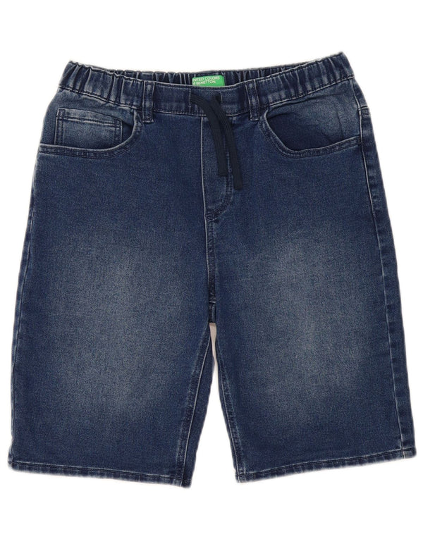 Shorts jeans Benetton Boys 13-14 Anos 3XL W30 Azul Algodão