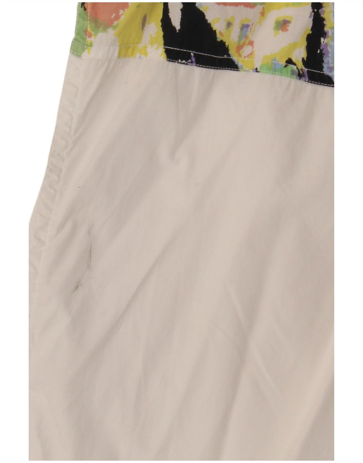 Camisa masculina de manga curta Le Frog tamanho 39 40 bloco colorido branco médio