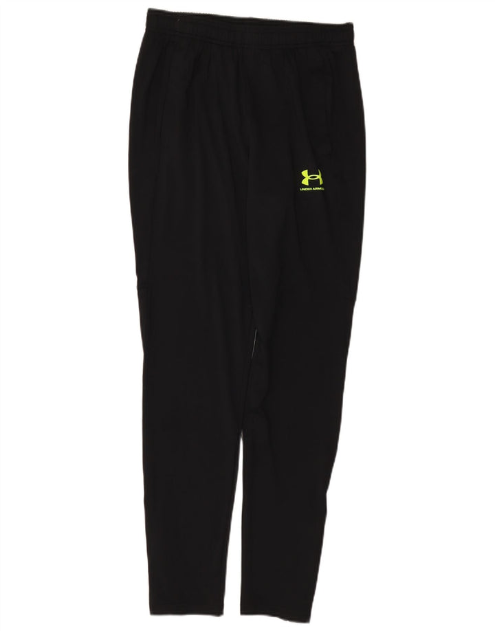 Calça de treino masculina Under Armour pequena poliéster preta