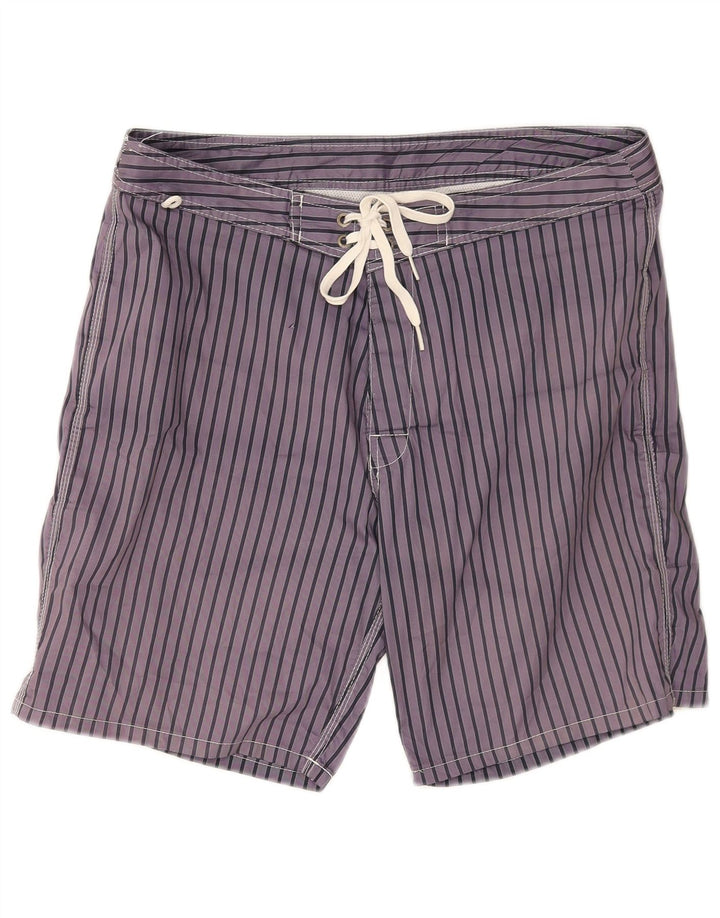 Shorts de natação masculino Sundek grande poliéster listrado roxo
