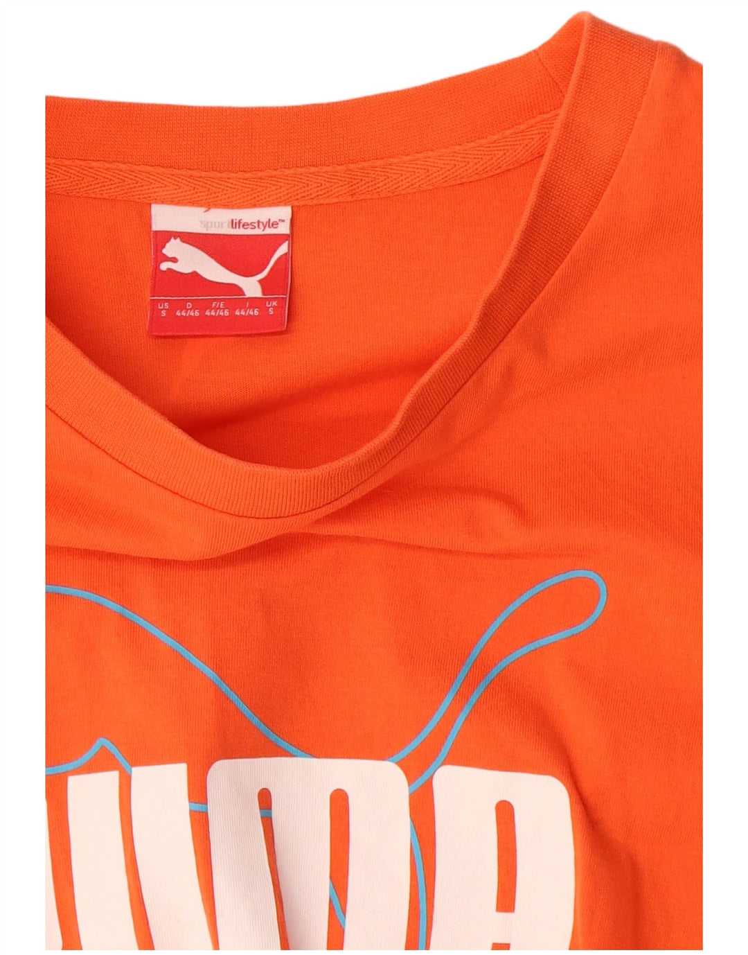 Puma Camiseta Masculina Graphic Top Pequeno Laranja