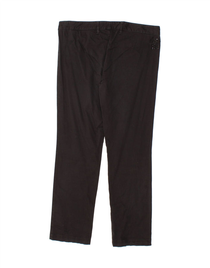 CALVIN KLEIN Womens Straight Casual Trousers W31 L29 Black Cotton Vintage Calvin Klein and Second-Hand Calvin Klein from Messina Hembry 